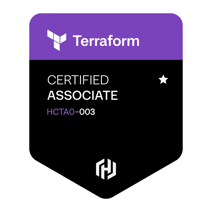 Terraform Associate certification badge